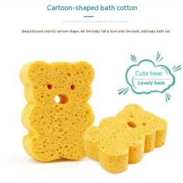 Cartoon Paddle Cotton Baby Bath Sponge Color Shaped Absorbent